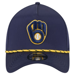 Milwaukee Brewers 39THIRTY A-Frame Perforated Flex Hat Navy | New Era