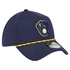 Milwaukee Brewers 39THIRTY A-Frame Perforated Flex Hat Navy | New Era