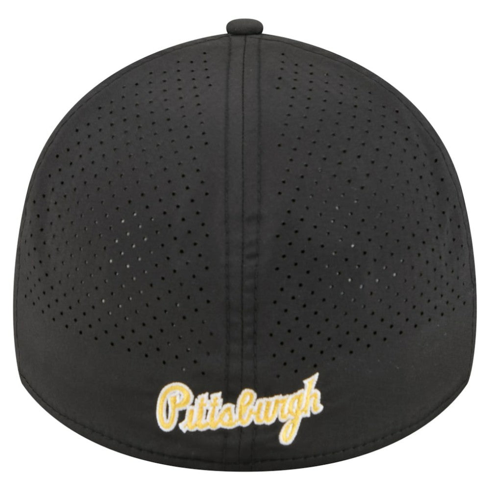 Pittsburgh Pirates 39THIRTY A-Frame Perforated Flex Hat Black | New Era