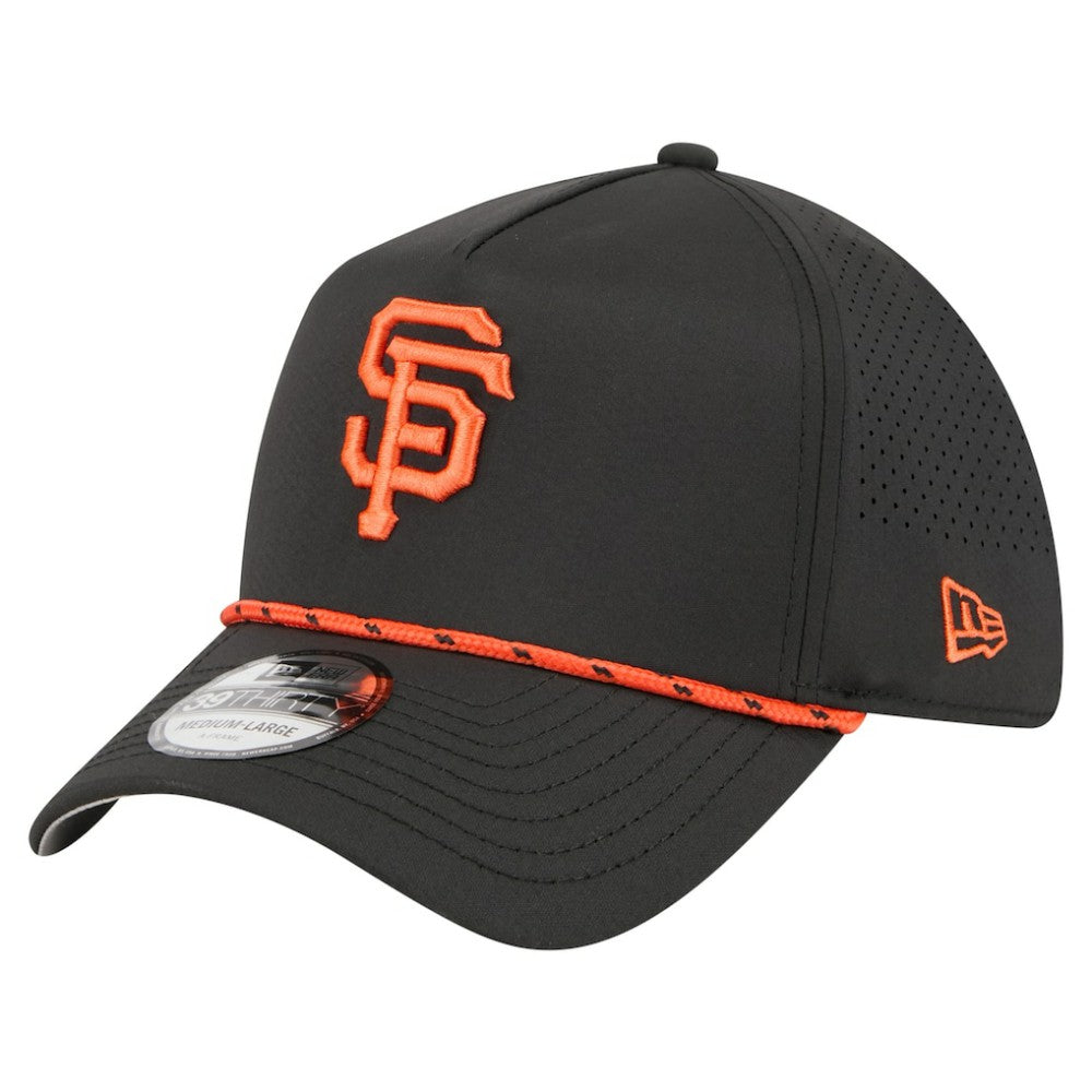San Francisco Giants 39THIRTY A-Frame Perforated Flex Hat Black | New Era