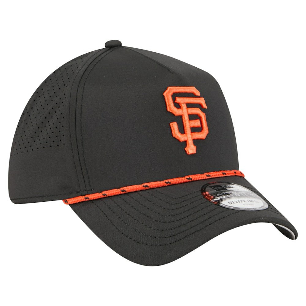 San Francisco Giants 39THIRTY A-Frame Perforated Flex Hat Black | New Era