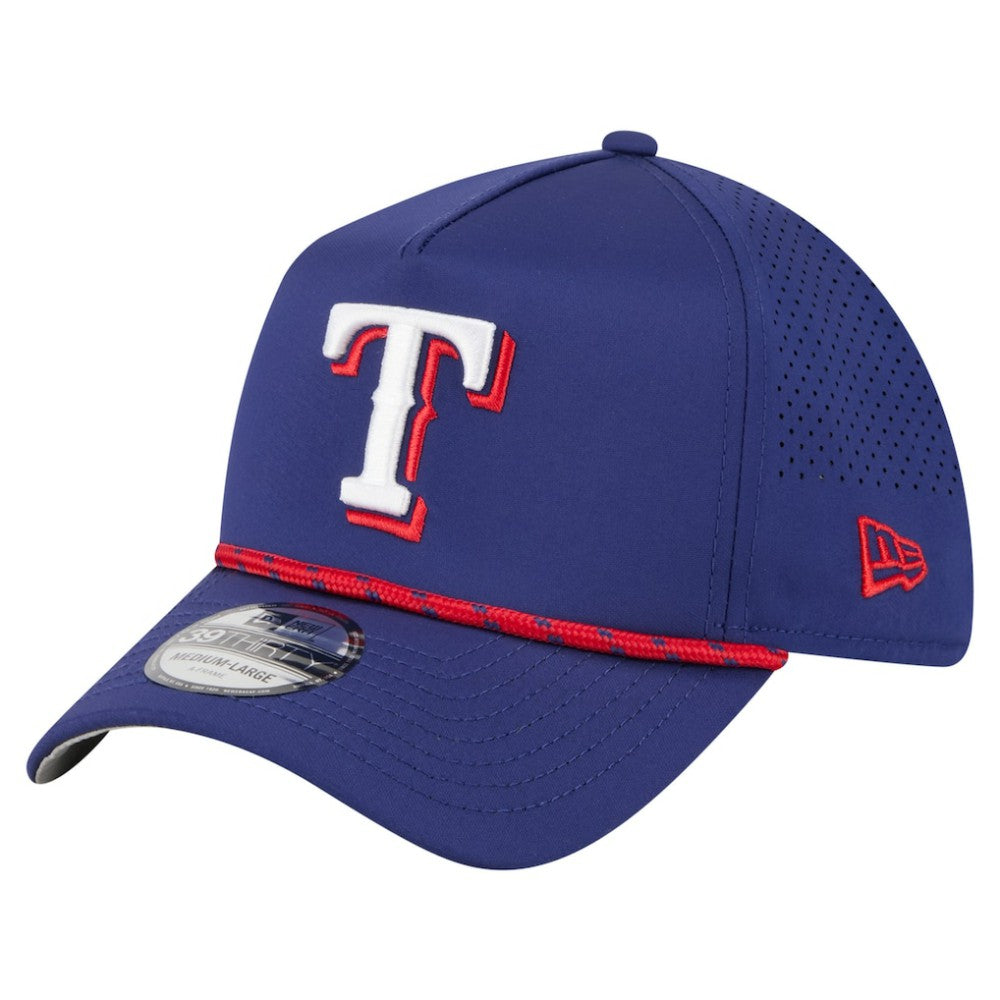 Texas Rangers 39THIRTY A-Frame Perforated Flex Hat Royal | New Era