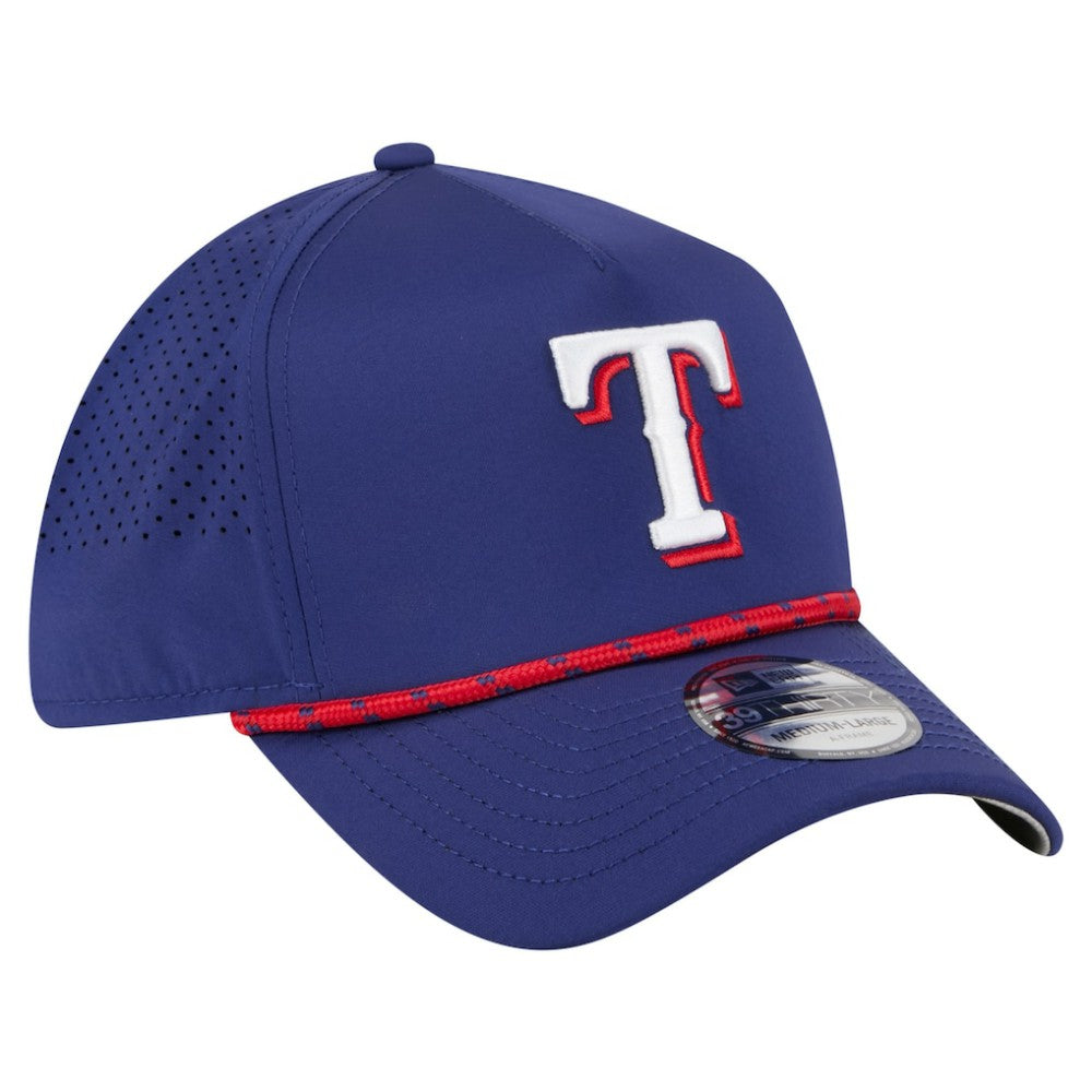 Texas Rangers 39THIRTY A-Frame Perforated Flex Hat Royal | New Era