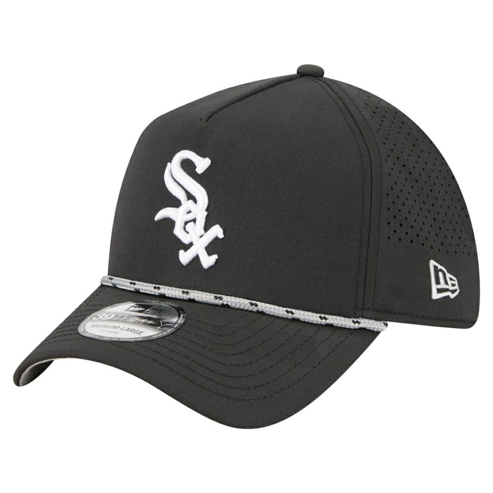 Chicago White Sox 39THIRTY A-Frame Perforated Flex Hat Black | New Era