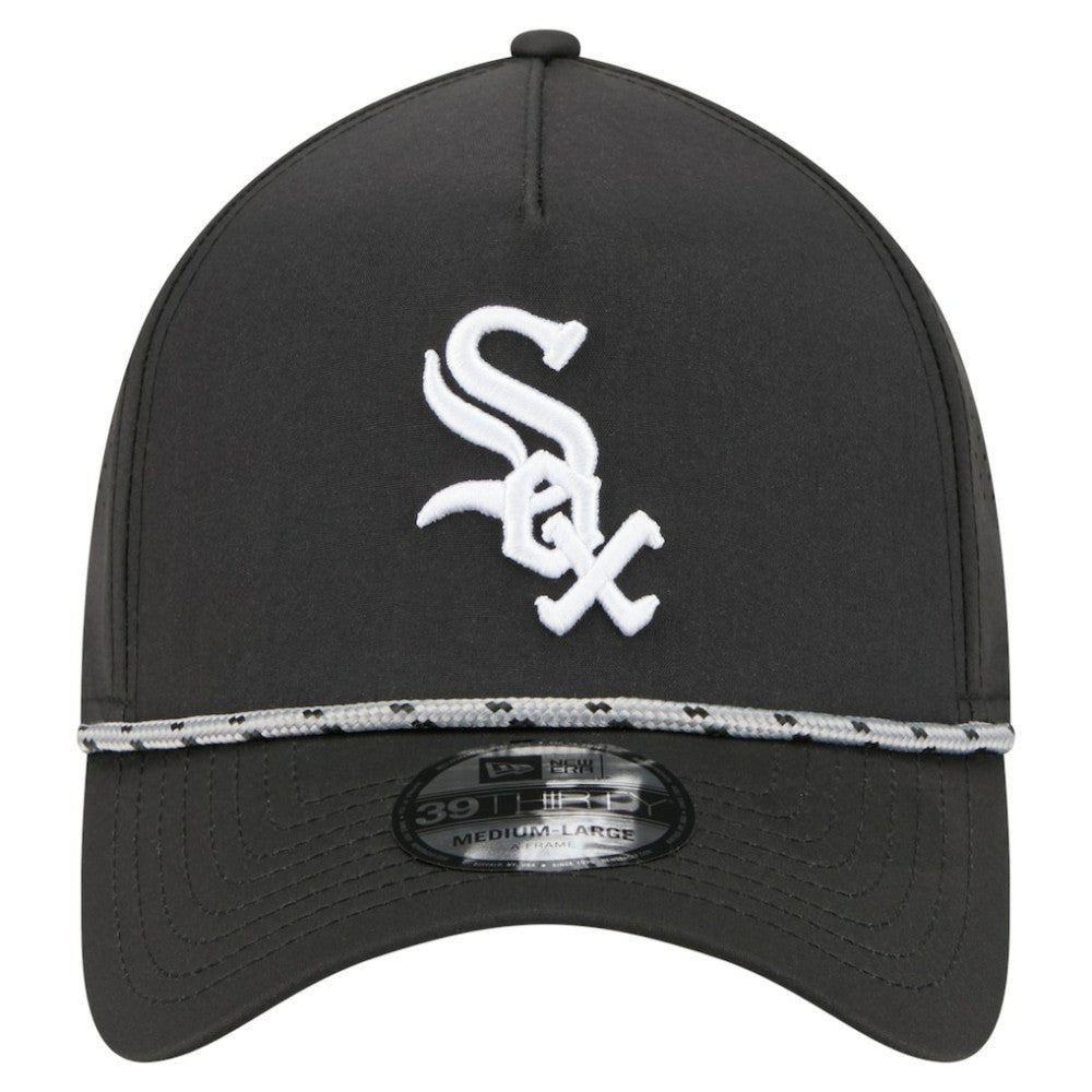 Chicago White Sox 39THIRTY A-Frame Perforated Flex Hat Black | New Era