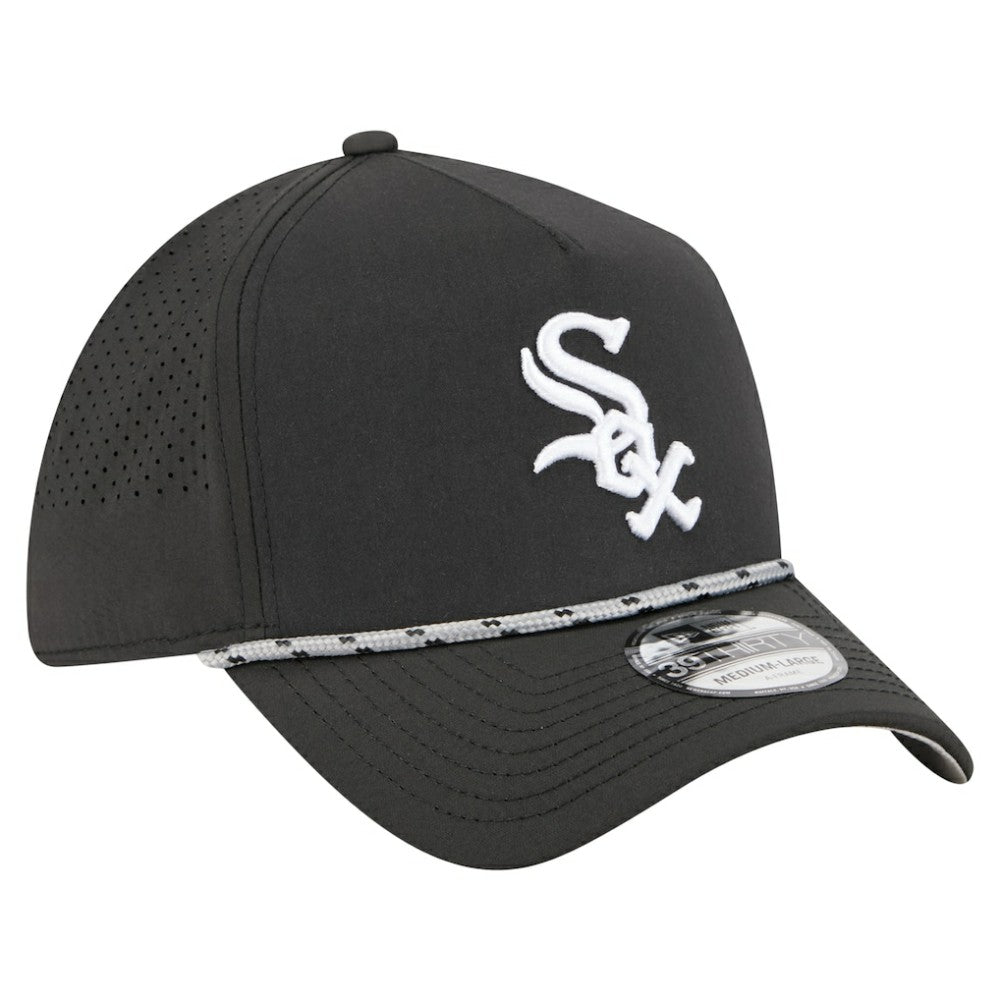 Chicago White Sox 39THIRTY A-Frame Perforated Flex Hat Black | New Era