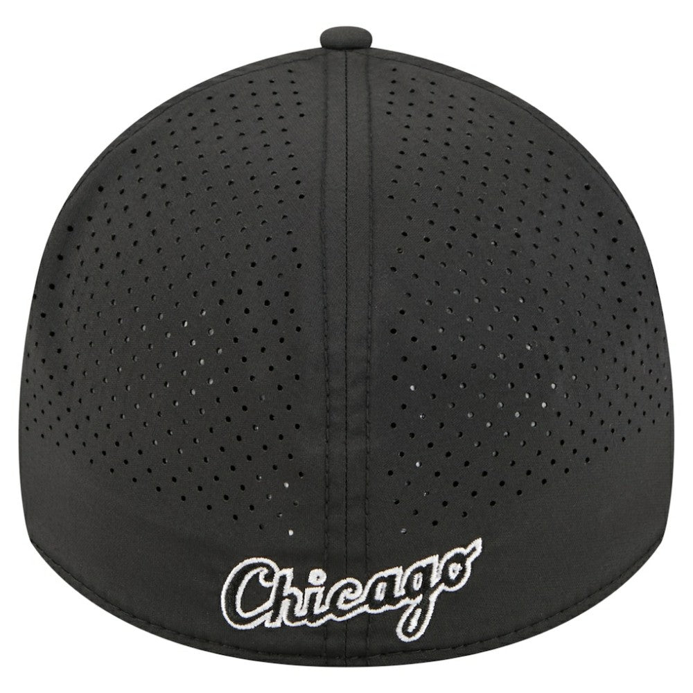 Chicago White Sox 39THIRTY A-Frame Perforated Flex Hat Black | New Era