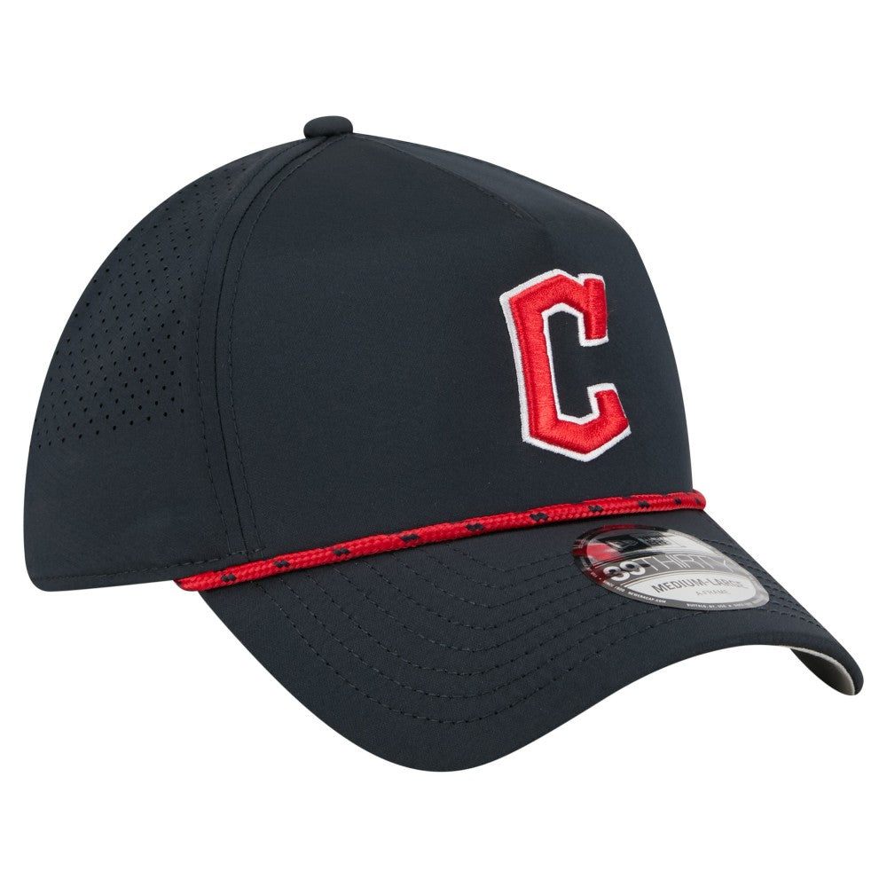 Cleveland Guardians 39THIRTY A-Frame Perforated Flex Hat Navy | New Era