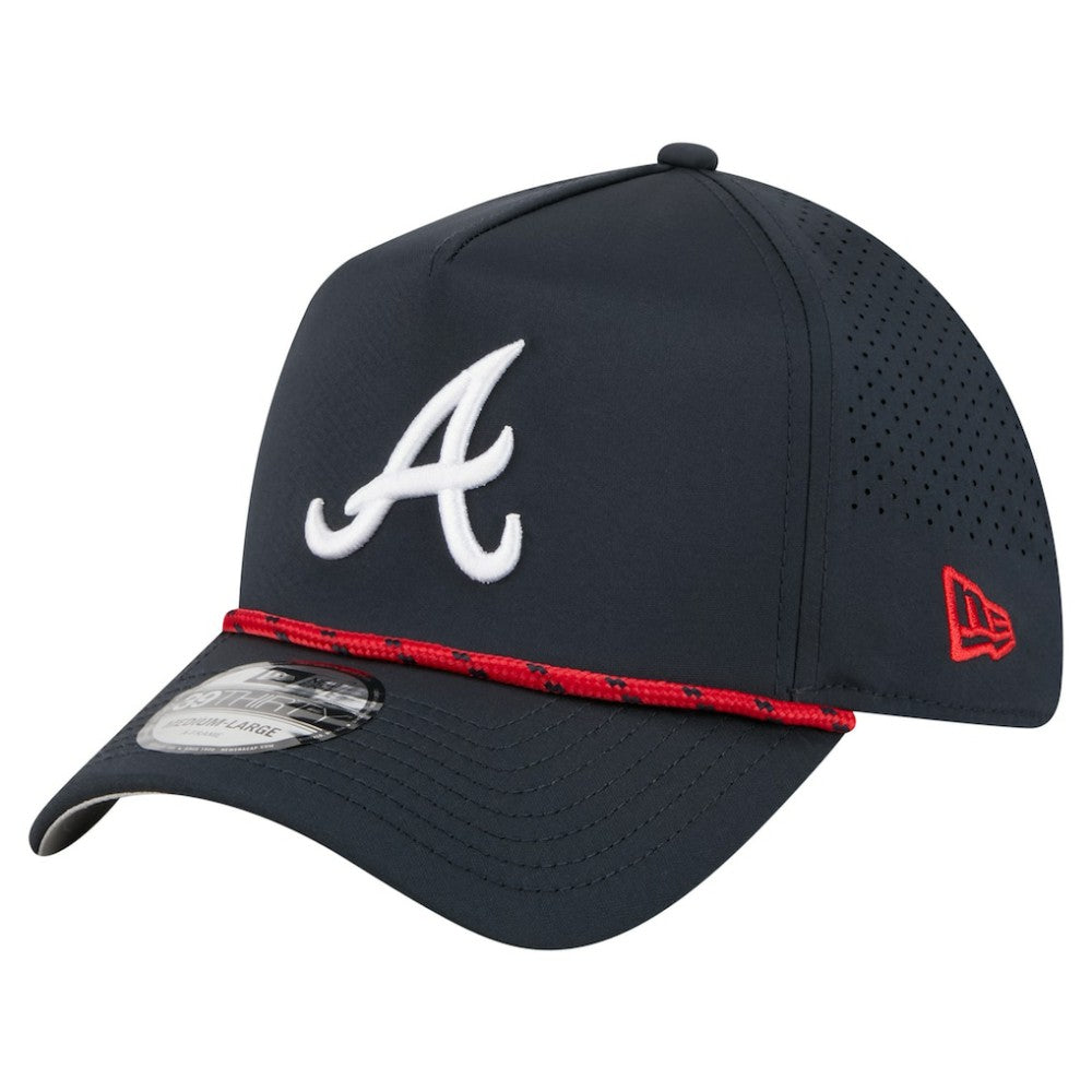 Atlanta Braves 39THIRTY A-Frame Perforated Flex Hat Navy | New Era
