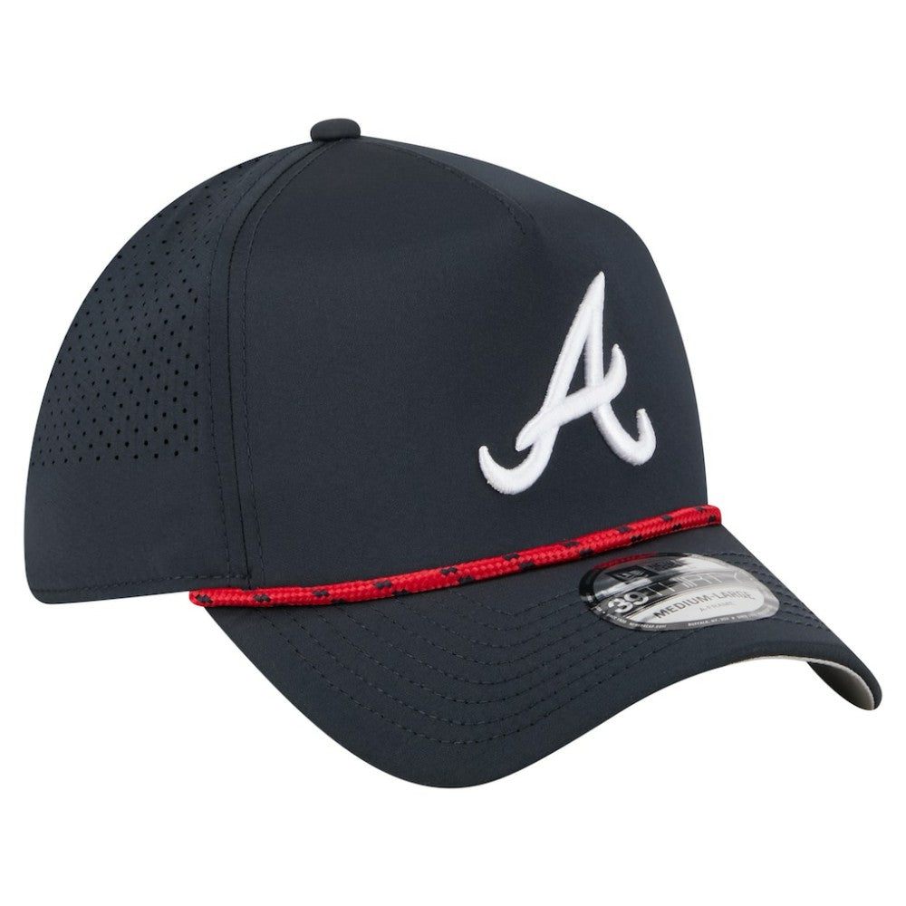 Atlanta Braves 39THIRTY A-Frame Perforated Flex Hat Navy | New Era