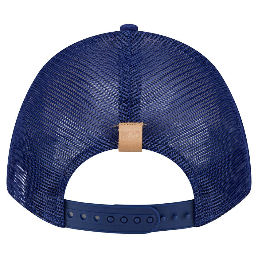 Los Angeles Dodgers Text A-Frame Trucker 9FORTY Hat Stone/Royal | New Era