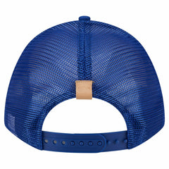 New York Mets Text A-Frame Trucker 9FORTY Hat Stone/Royal | New Era