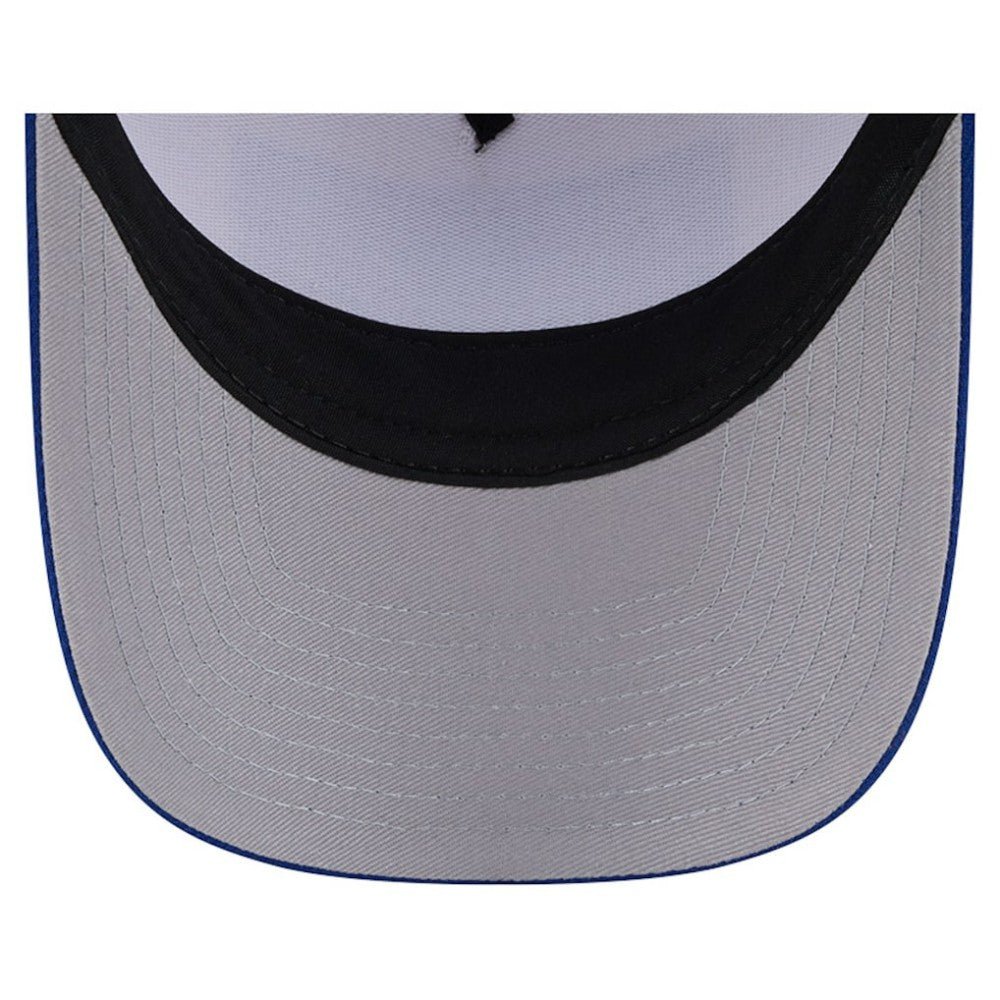 New York Mets Text A-Frame Trucker 9FORTY Hat Stone/Royal | New Era