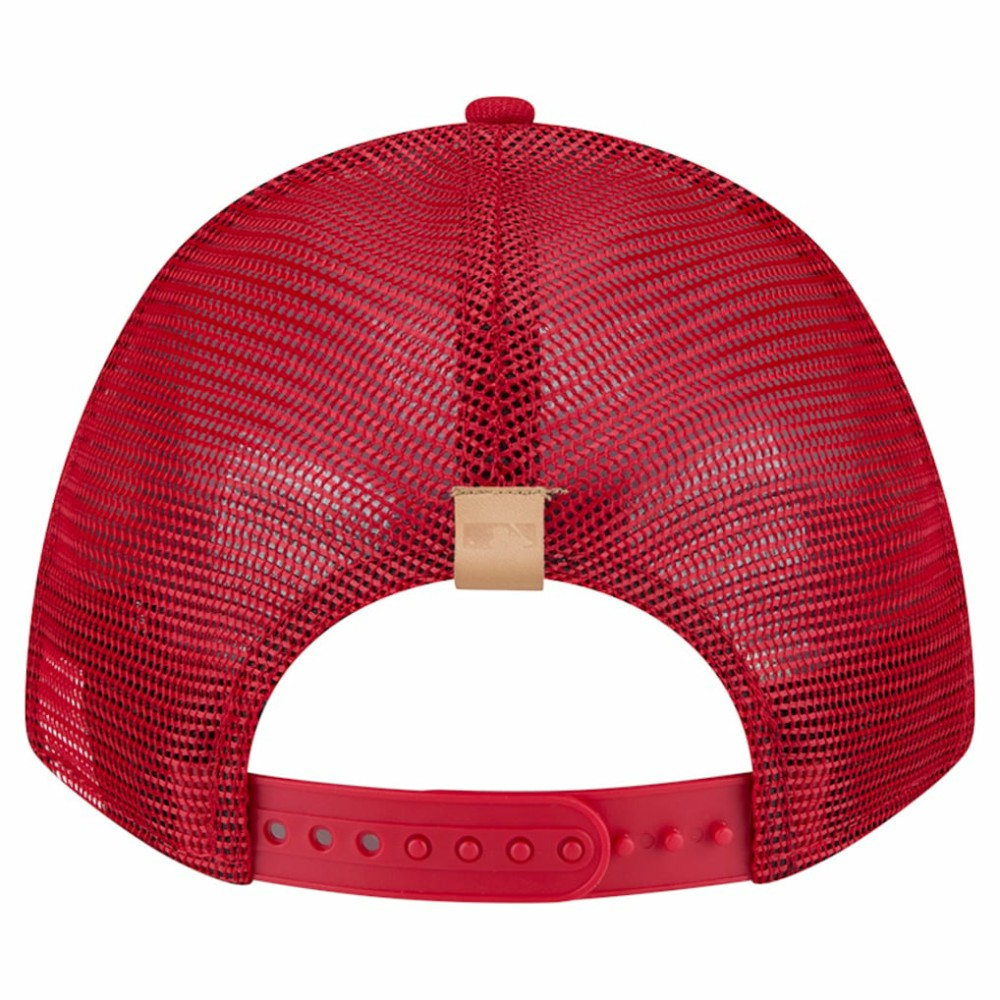 Philadelphia Phillies Text A-Frame Trucker 9FORTY Hat Stone/Red | New Era