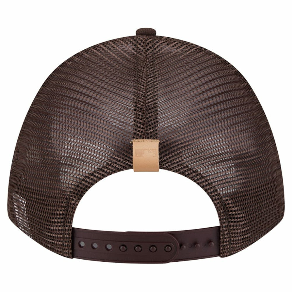 San Diego Padres Text A-Frame Trucker 9FORTY Hat Stone/Brown | New Era