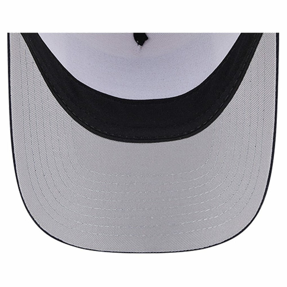 Boston Red Sox Text A-Frame Trucker 9FORTY Hat Stone/Navy | New Era