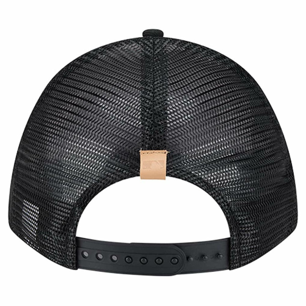 Baltimore Orioles Text A-Frame Trucker 9FORTY Hat Stone/Black | New Era
