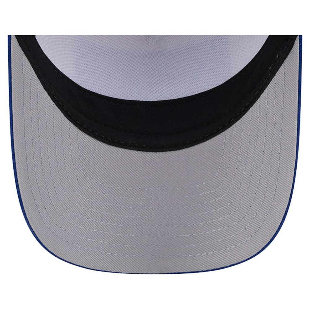 Chicago Cubs Text A-Frame Trucker 9FORTY Hat Stone/Royal | New Era