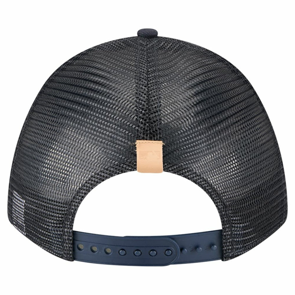 Houston Astros Text A-Frame Trucker 9FORTY Hat Stone/Navy | New Era
