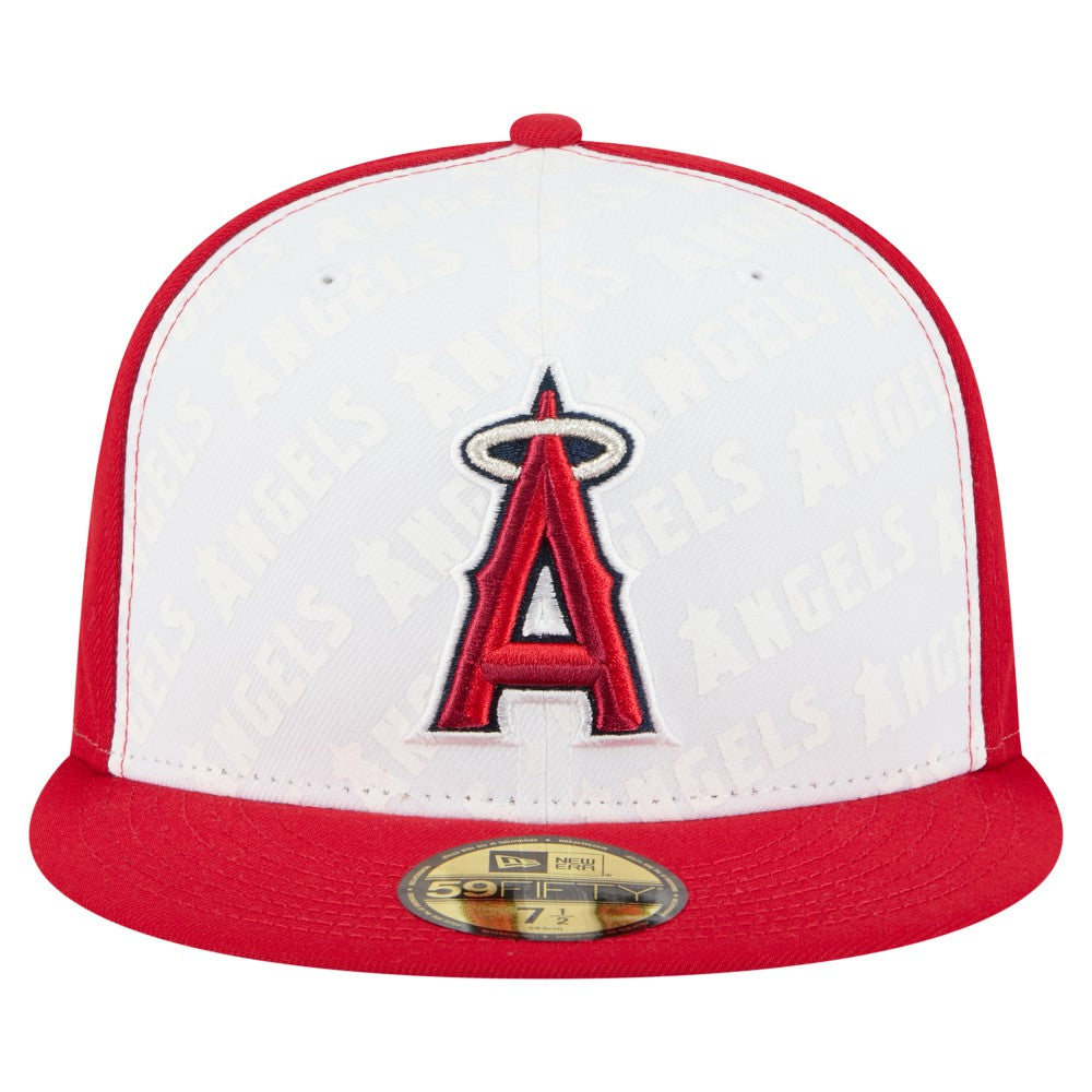 Los Angeles Angels Repeat 59FIFTY Fitted Hat White/Red | New Era