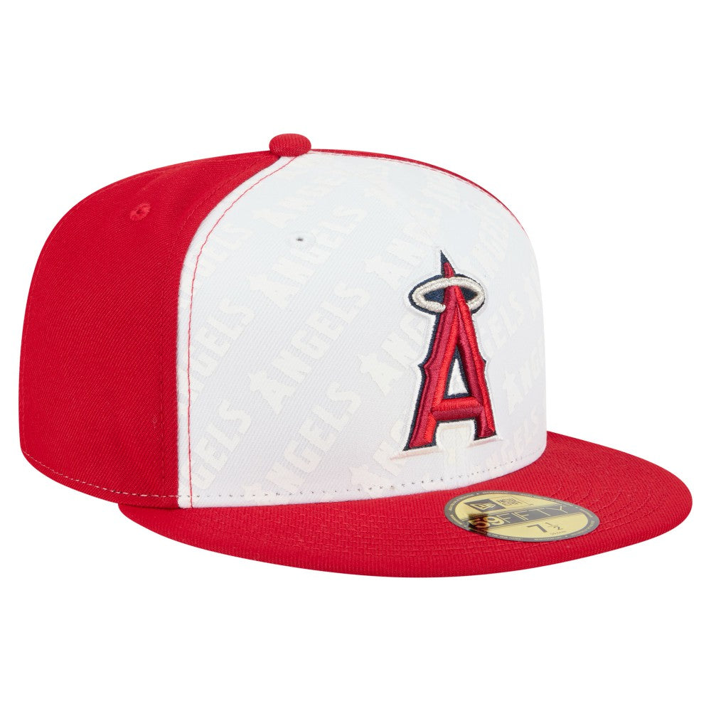 Los Angeles Angels Repeat 59FIFTY Fitted Hat White/Red | New Era