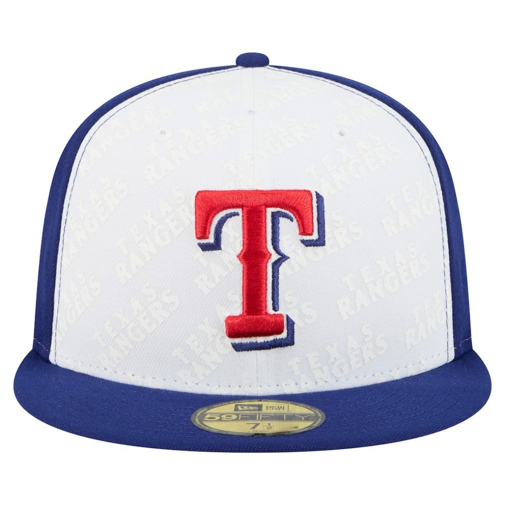 Texas Rangers Repeat 59FIFTY Fitted Hat White/Royal | New Era