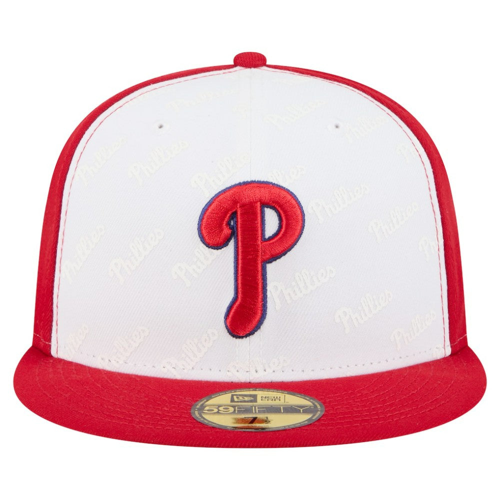 Philadelphia Phillies Repeat 59FIFTY Fitted Hat White/Red | New Era