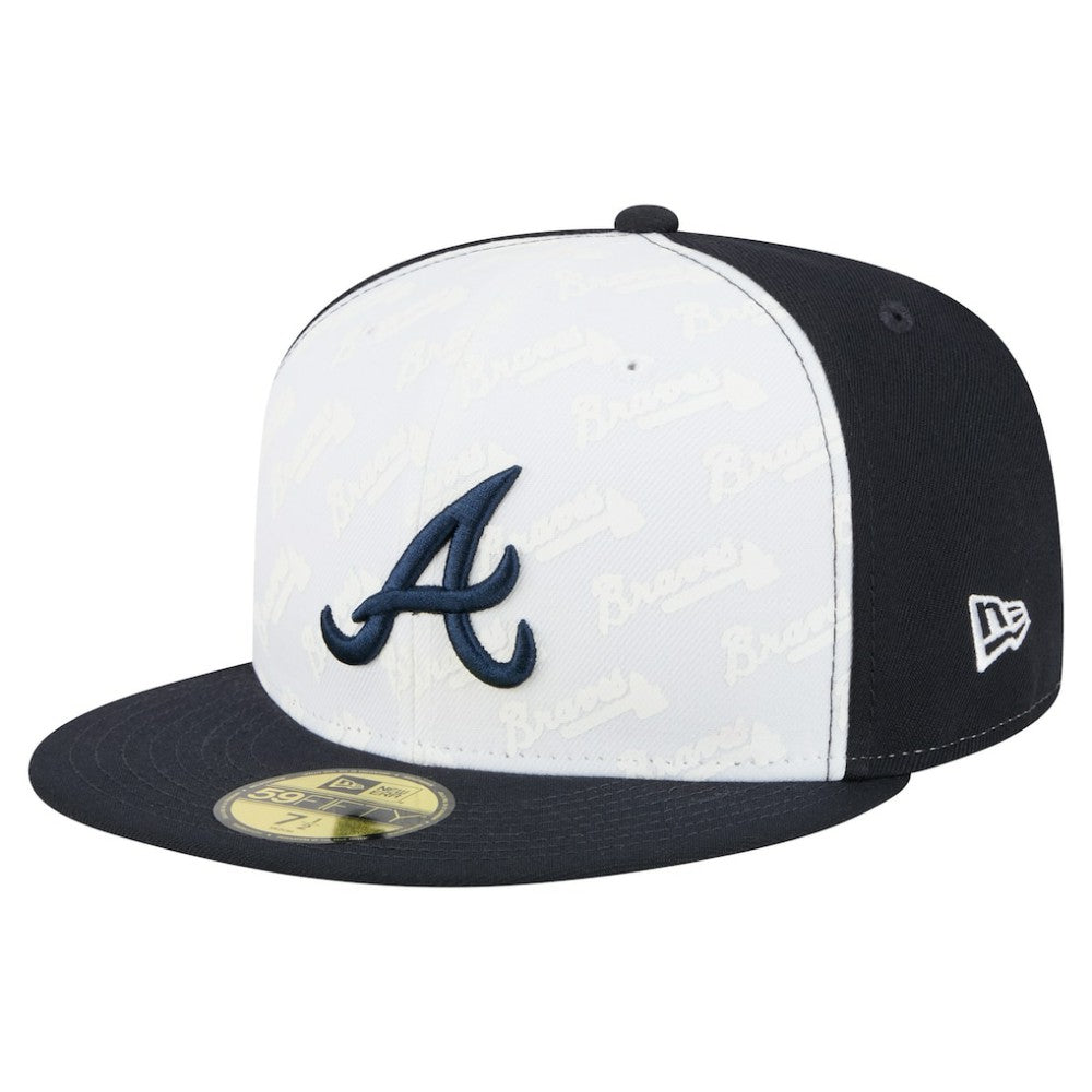 Atlanta Braves Repeat 59FIFTY Fitted Hat White/Navy | New Era