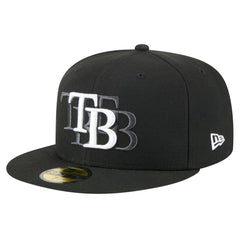 Tampa Bay Rays Tri-Hit 59FIFTY Fitted Hat Black | New Era