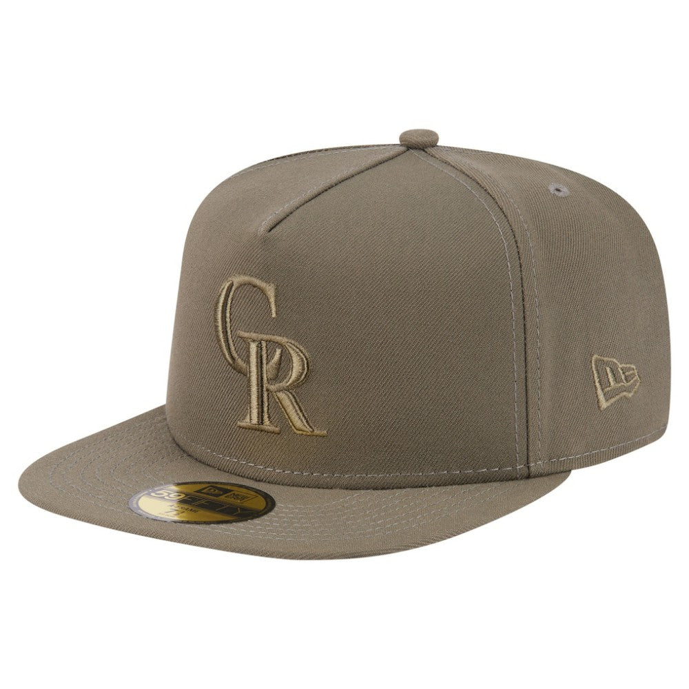 Colorado Rockies Color Pack A-Frame 59FIFTY Fitted Hat Olive | New Era