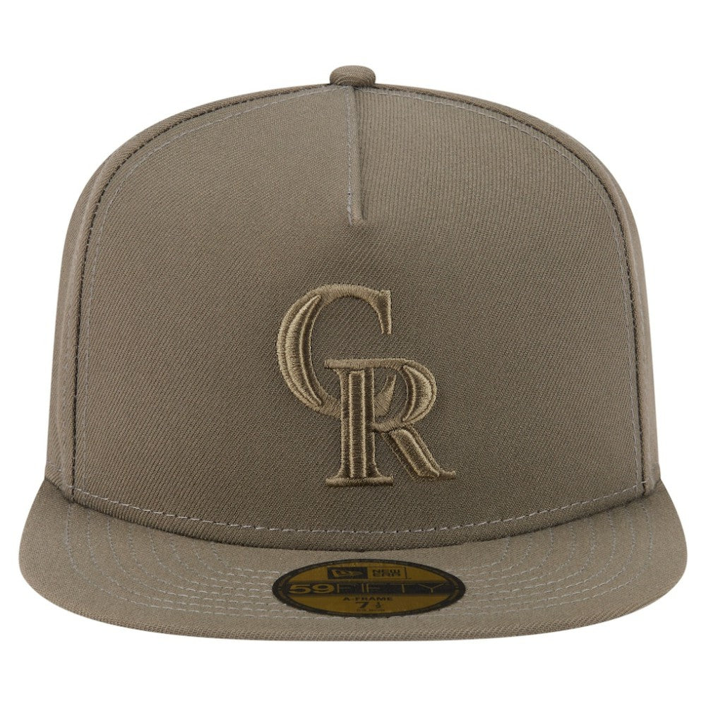 Colorado Rockies Color Pack A-Frame 59FIFTY Fitted Hat Olive | New Era