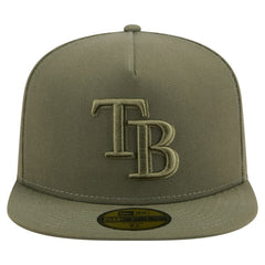 Tampa Bay Rays Color Pack A-Frame 59FIFTY Fitted Hat Olive | New Era
