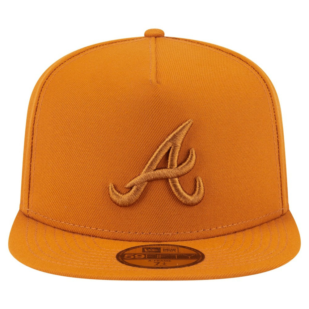 Atlanta Braves Color Pack A-Frame 59FIFTY Fitted Hat Orange | New Era