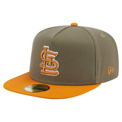 St. Louis Cardinals Two-Tone Color Pack A-Frame 59FIFTY Fitted Hat Olive/Orange | New Era