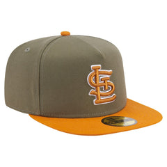St. Louis Cardinals Two-Tone Color Pack A-Frame 59FIFTY Fitted Hat Olive/Orange | New Era