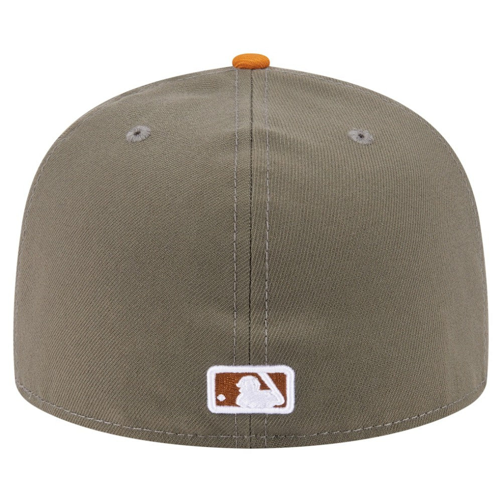 Chicago Cubs Two-Tone Color Pack A-Frame 59FIFTY Fitted Hat Olive/Orange | New Era