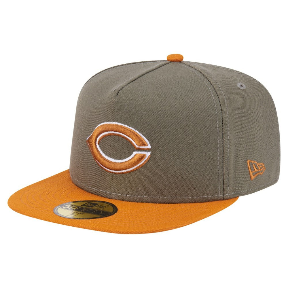 Cincinnati Reds Two-Tone Color Pack A-Frame 59FIFTY Fitted Hat Olive/Orange | New Era