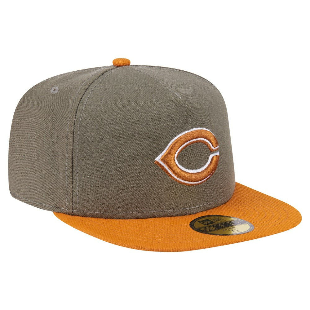 Cincinnati Reds Two-Tone Color Pack A-Frame 59FIFTY Fitted Hat Olive/Orange | New Era