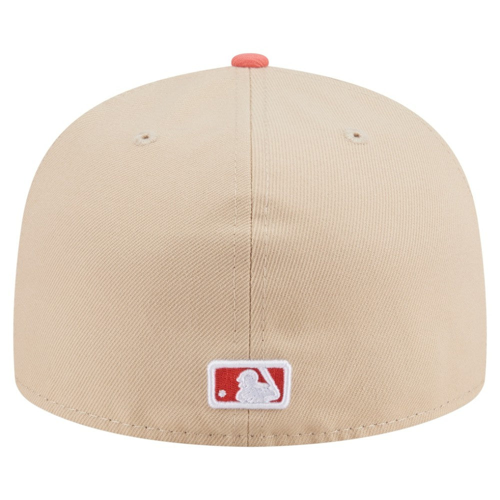 San Francisco Giants Two-Tone Color Pack A-Frame 59FIFTY Fitted Hat Light Beige/Coral | New Era