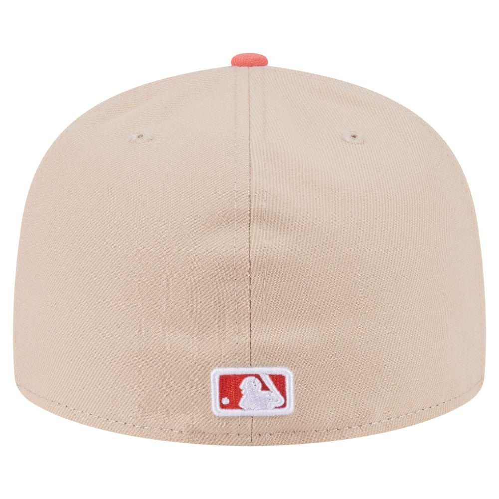 Chicago White Sox Two-Tone Color Pack A-Frame 59FIFTY Fitted Hat Light Beige/Coral | New Era
