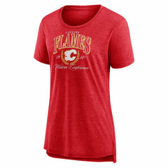 Calgary Flames Women's Reign Supreme Tri-Blend T-Shirt Red
