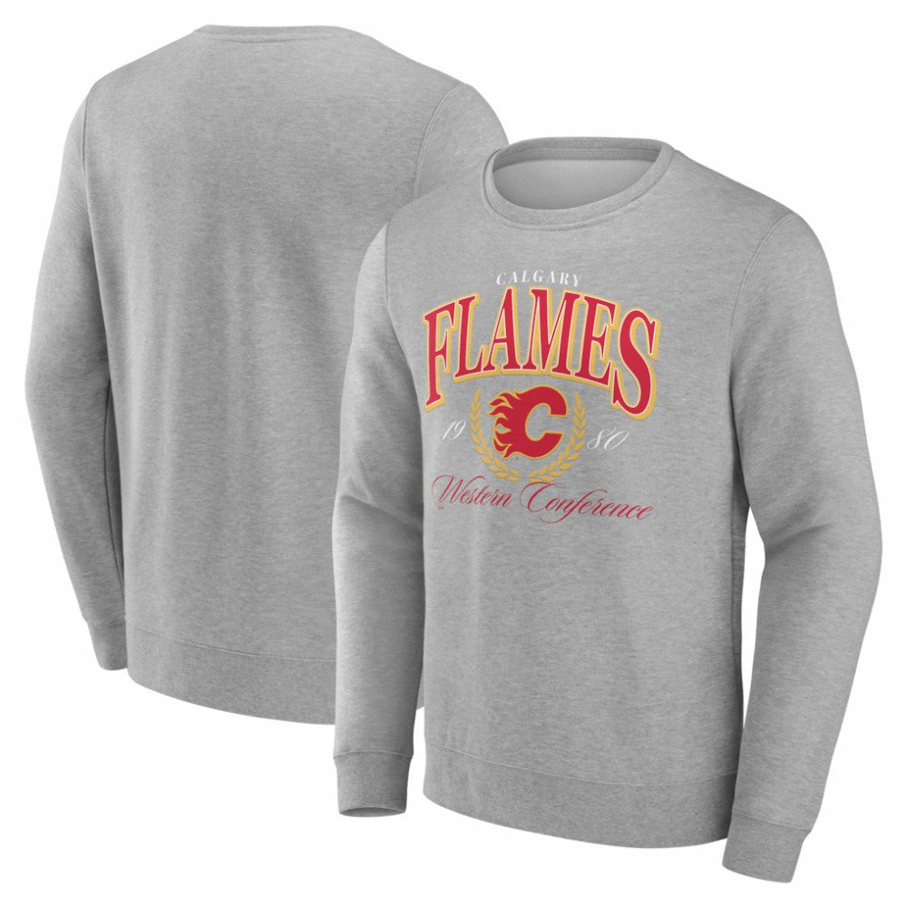 Calgary Flames Reign Supreme Pullover Sweatshirt Gray