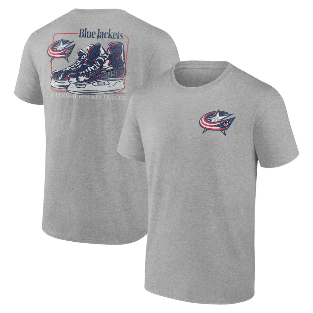 Columbus Blue Jackets Glory Skates T-Shirt Heather Gray