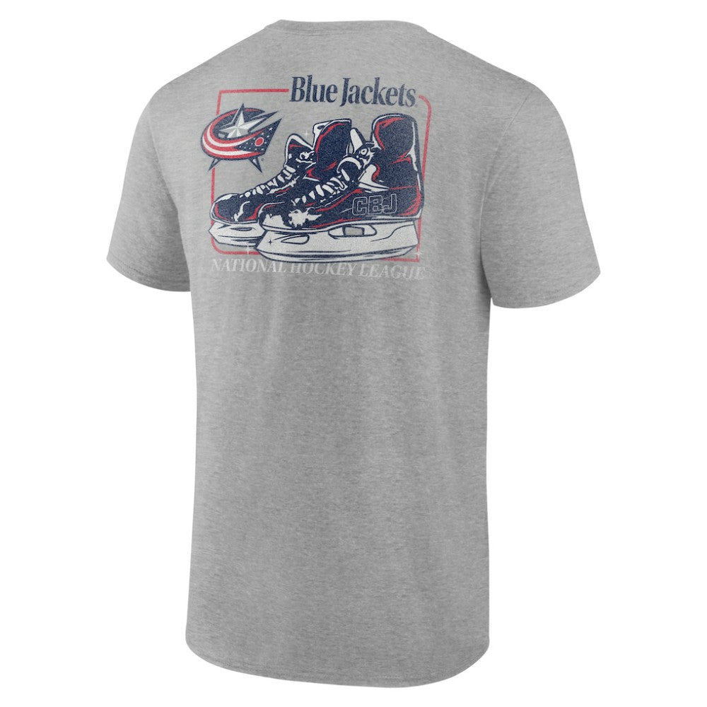 Columbus Blue Jackets Glory Skates T-Shirt Heather Gray