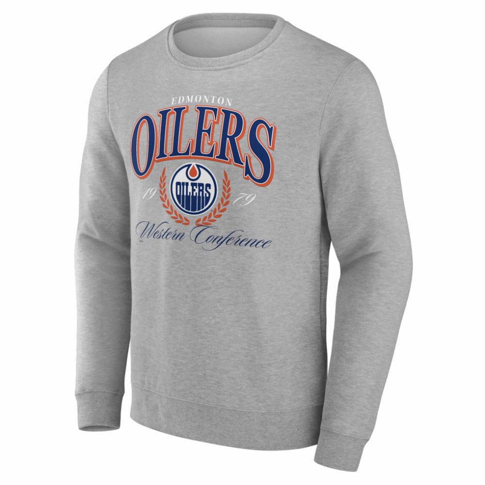 Edmonton Oilers Reign Supreme Pullover Sweatshirt Gray