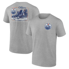 Edmonton Oilers Glory Skates T-Shirt Heather Gray