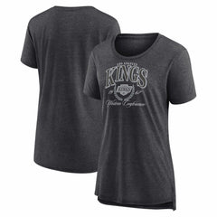 Los Angeles Kings Women's Reign Supreme Tri-Blend T-Shirt Gray