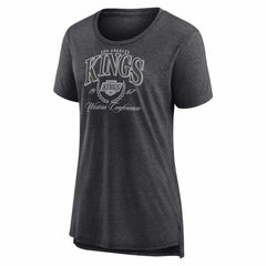 Los Angeles Kings Women's Reign Supreme Tri-Blend T-Shirt Gray