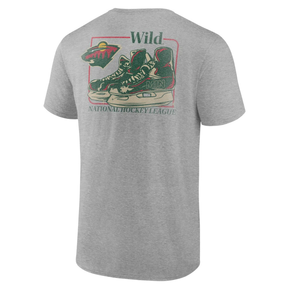 Minnesota Wild Glory Skates T-Shirt Heather Gray