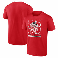 Jack Hughes New Jersey Devils Player Show T-Shirt Red